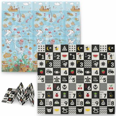 Nukido Skládací pěnová podložka oceán čísla – Hledejceny.cz