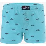 Gina dětské trenky volné chlapecké šité s potiskem 25018P aqua petrolejová – Zboží Dáma