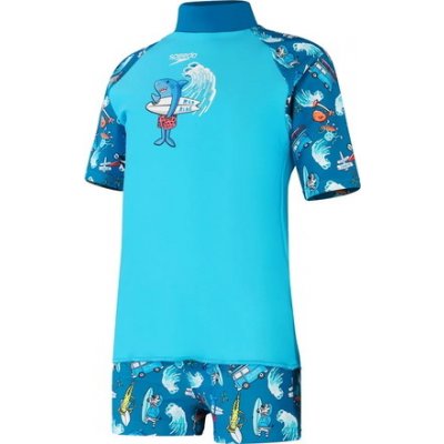 Speedo plážový UV set triko a šortky modrý – Zboží Mobilmania