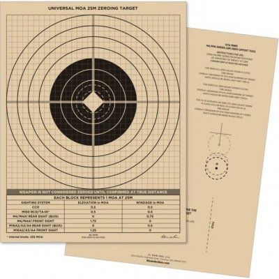 Terč RITE IN THE RAIN UNIVERSAL MOA nastřelovací 25 metrů – Zboží Dáma