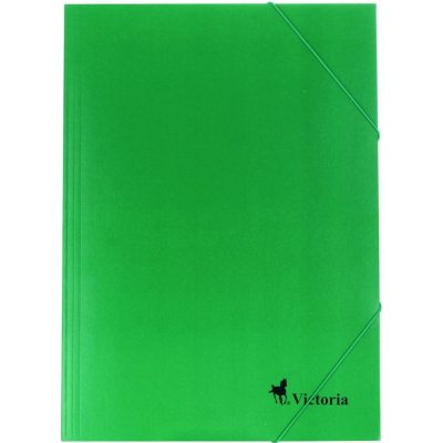 Victoria A4 spisové desky s gumou karton zelené – Zboží Živě