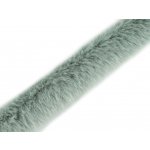 Prima-obchod Všívací oděvní / dekorační kožešina kulatá šíře 3 cm, barva 10 zelená šalvěj světlá – Sleviste.cz