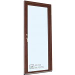 Kömmerling balkonové dveře 70 AD OS pravé ořech/ořech 80 x 230 cm oboustranná klika + FAB + hliníkový práh – Hledejceny.cz
