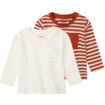 Lupilu Chlapecké triko s dlouhými rukávy 2kusy pruhy červená bílá – Zboží Mobilmania