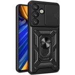 Pancéřové pouzdro Hybrid Armor Camshield se stojánkem a krytem fotoaparátu pro Realme GT 7 Pro 5G – černé – Zboží Živě