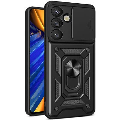 Pancéřové pouzdro Hybrid Armor Camshield se stojánkem a krytem fotoaparátu pro Realme GT 7 Pro 5G – černé – Zboží Živě