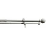 Dvojitá záclonová souprava roztaž. Koule 16/19 mm bílá, 200 - 350 cm – Hledejceny.cz