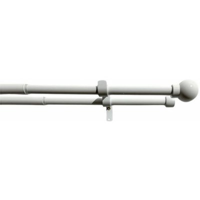 Dvojitá záclonová souprava roztaž. Koule 16/19 mm bílá, 200 - 350 cm – Hledejceny.cz