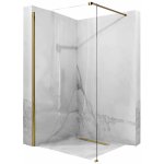 MAXMAX Koupelnová pevná zástěna Rea AERO 100 cm - zlatá - čiré sklo – Zboží Mobilmania