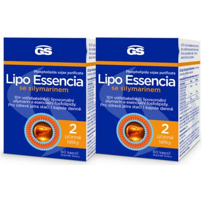 GS Lipo Essencia se silymarinem 2 x 60 kapslí – Hledejceny.cz