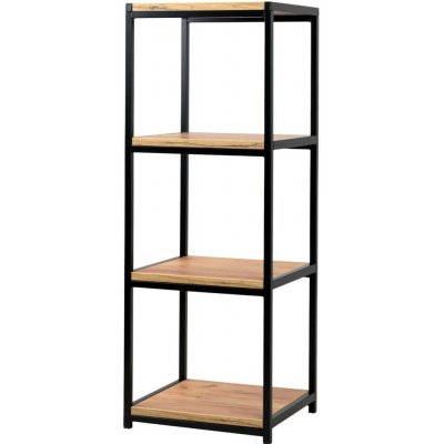 YLD Policový regál 4místný CINDRE 33 x 30 x 95 cm, kov + dřevo – Zboží Mobilmania