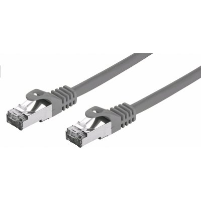 C-TECH CB-PP7-025 patch, Cat7, S/FTP, 0,25m, šedý – Zboží Živě