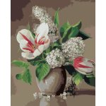 ZUTY Malování podle čísel ZÁTIŠÍ TULIPÁN A ŠEŘÍK V KERAMICKÉM KVĚTINÁČI PIETER WAGEMANS Rozměr 80 x 100 cm Rámování bez rámu a bez vypnutí plátna