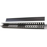OEM 19" vyvazovací panel 1U, kovový s plastovým krytem, 40x50mm, průchozí, černý CMP1UPLAST – Hledejceny.cz