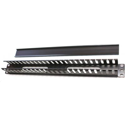 OEM 19" vyvazovací panel 1U, kovový s plastovým krytem, 40x50mm, průchozí, černý CMP1UPLAST – Hledejceny.cz