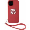 Pouzdro a kryt na mobilní telefon Apple DKNY Stack Logo kryt s poutkem pro iPhone 14 - červený 57983120260