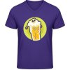 Pánské Tričko Soft-Style V Triko Gildan - Design - Smrtka v pivní sklenici - Purple