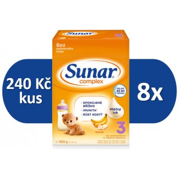 Sunar 3 complex banán 8 x 600 g