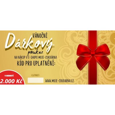 Vánoční dárkový poukaz 2 000 Kč možnosti: na e-mail – Hledejceny.cz
