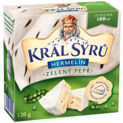 Král Sýrů Hermelín zelený pepř 120g – Zboží Dáma