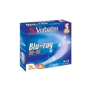 Verbatim BD-RE 25GB 2x, jewel, 5ks (43615)