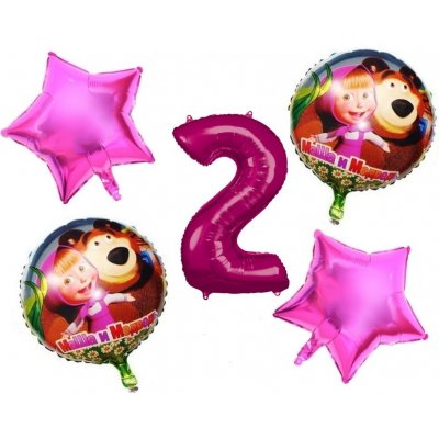 Balónkový set Máša a medvěd 2.narozeniny – Sleviste.cz