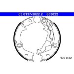 03.0137-3022.2 ATE Sada brzdových čelistí, parkovací brzda | Zboží Auto
