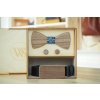 Pásek Wood Style Set Kulatý Ořech americký opasek motýlek a manžetové knoflíčky WS Modrotisk
