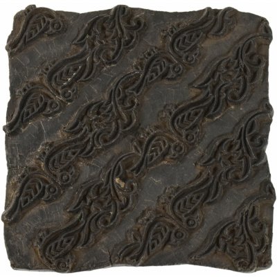Sanu Babu Antik dřevěná raznice na tisk přehozů s indickým motivem 15 x 8 x 15 cm (XF) – Zboží Dáma