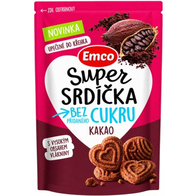 Emco Super srdíčka kakao 140 g – Zboží Dáma