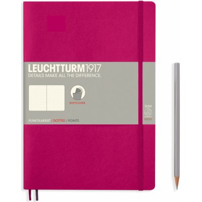 Leuchtturm1917 Composition B5 Zápisník Softcover Berry, tečkovaný – Zboží Mobilmania