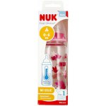 Nuk skleněná kojenecká láhev FC s kontrolou teploty růžová 240 ml – Zboží Dáma