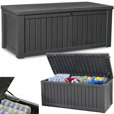 Keter Rockwood box 570L grafit – Zboží Dáma