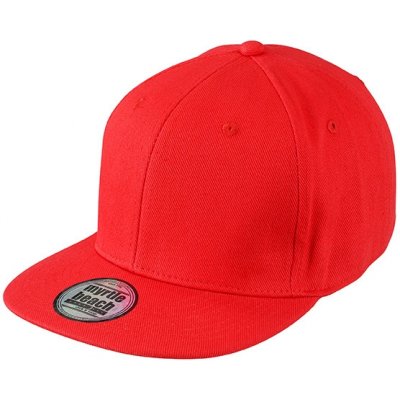 Myrtle Beach Pro Cap Style rovný kšilt Červená červená – Zboží Mobilmania