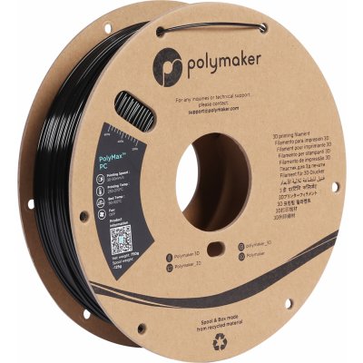 Polymaker PolyMax Tough PC Black, 1,75 mm, 750 g – Zbozi.Blesk.cz