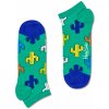 Happy Socks nízké ponožky s kaktusy vzor Cactus Zelené
