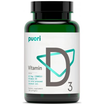 Puori D3 Vysoce koncentrovaný vitamín D 2500 120 kapslí 54 g – Hledejceny.cz