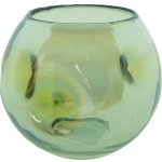 Zelená ručně foukaná skleněná váza/ svícen - Ø 12*12 cm - Clayre & Eef – Hledejceny.cz