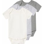 Lupilu Dětské body s BIO bavlnou 3kusy bílá šedá – Zboží Dáma