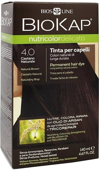 Biokap NutriColor Delicato barva na vlasy 4.00 hnědá přirozená 140 ml od  251 Kč - Heureka.cz