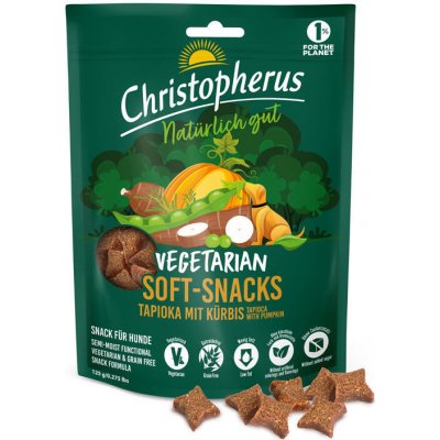 Christopherus Dog Semi moist Snack Vegetarian Tapioca with Pumpkin 125 g – Hledejceny.cz