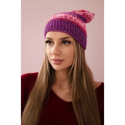 Kesi Fleecová čepice Patrycja K254 pink neon+violet tmavě červená – Hledejceny.cz