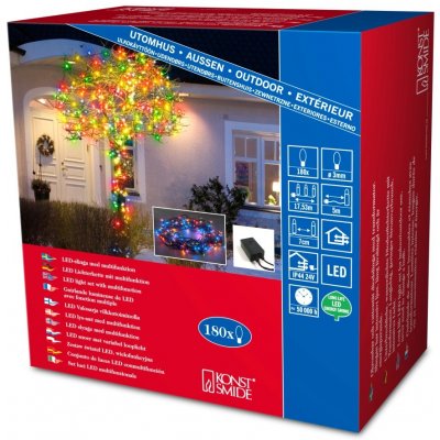 Konstsmide světelný řetěz s mikro LED žárovkami 180 LED pestré multifunkční – Hledejceny.cz