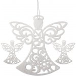 SPRINGOS Vánoční ozdoby Andělé bílí 10cm sada 3ks – Hledejceny.cz