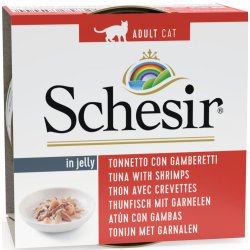 Schesir Cat Adult tuňák/kreveta 85 g