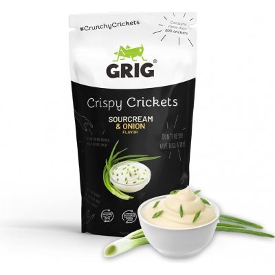 Grig křupaví cvrčci Zakysaná smetana a cibule 20 g – Hledejceny.cz