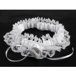 Svatební podvazek bílý 70 mm č. 16 - svatební podvazky pro nevěstu bílé – Hledejceny.cz