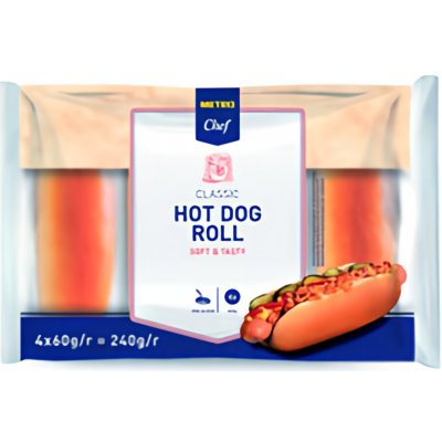 Metro Chef Hot Dog 4 x 60 g