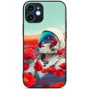 Pouzdro a kryt na mobilní telefon Apple Pouzdro Mobiwear Glossy Apple iPhone 12 - G001G Astronautka v květech