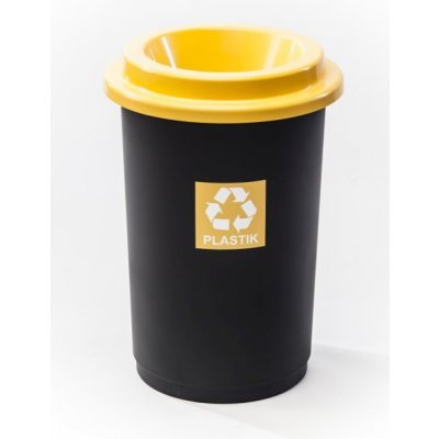 Plafor Eco odpadkový koš 50 L – Recyklace – Žlutá